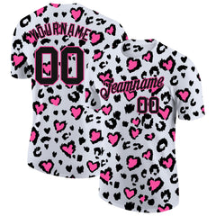 Custom 3D Pattern Design Leopard Performance T-Shirt