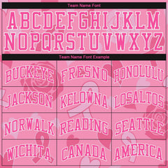 Custom 3D Pink Ribbon Breast Cancer Awareness Month Women Health Care Support Authentic Baseball Jersey