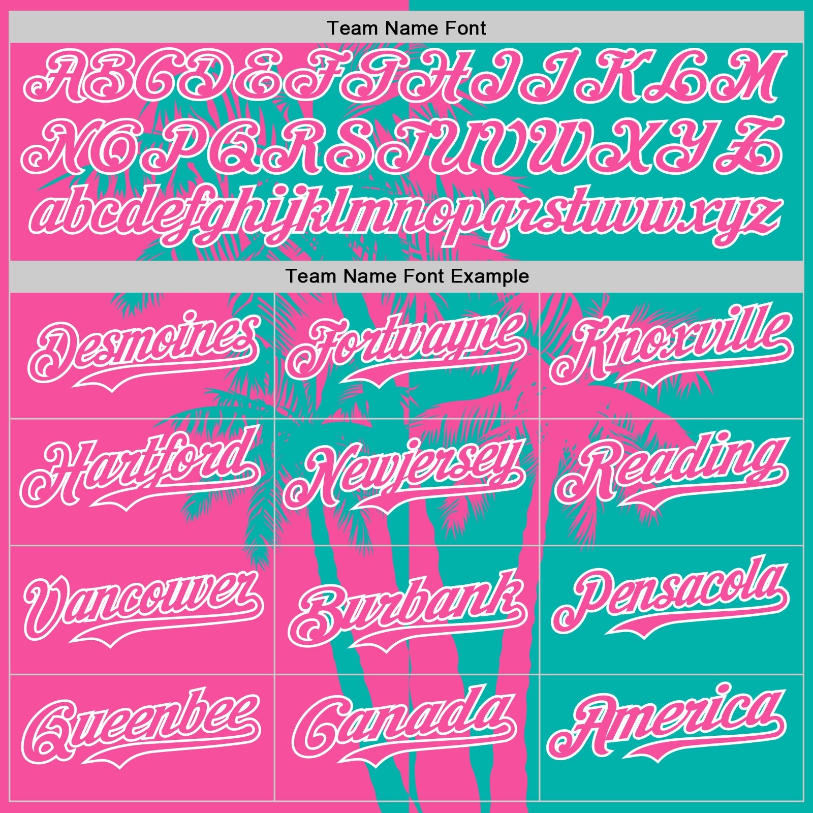 Custom Aqua Pink-White 3D Pattern Design Hawaii Palm Trees Tropical Coconut Authentic Baseball Jersey