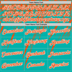 Custom Aqua Orange-White Distressed Scratch Brush Stroke Performance T-Shirt