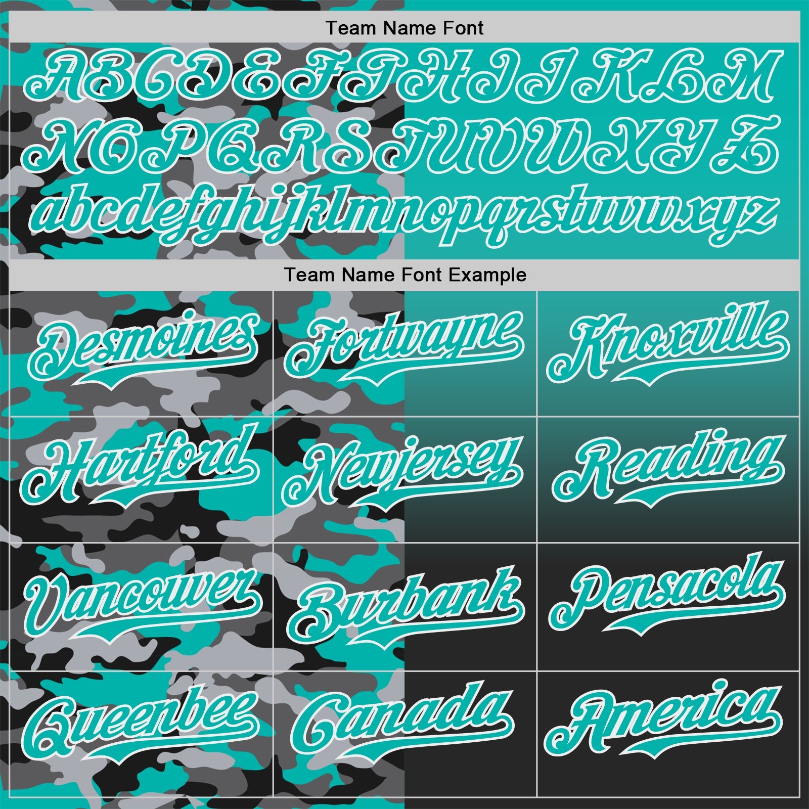 Custom Aqua Black-White Half Camo Ombre Authentic Baseball Jersey