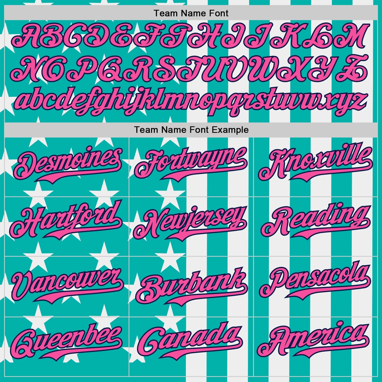 Custom Aqua Pink White-Navy USA Flag Patriotic Split Stars and Stripes Authentic Baseball Jersey