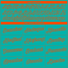 Custom Aqua Orange 3D Miami City Edition Fade Fashion Performance T-Shirt