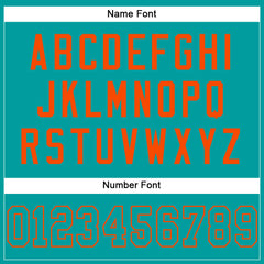 Custom Aqua Aqua-Orange Mesh Authentic Football Jersey