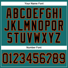 Custom Aqua Black-Orange Authentic Sleeveless Baseball Jersey