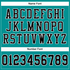 Custom Aqua Black-White Mesh Authentic Football Jersey