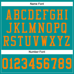 Custom Aqua Bay Orange Mesh Authentic Football Jersey