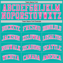 Custom Aqua Pink-White Authentic Basketball Jersey