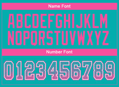 Custom Aqua Pink-White Drift Fashion Football Jersey