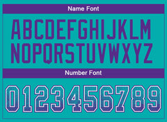 Custom Aqua Purple-White Drift Fashion Football Jersey