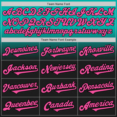 Custom Aqua Pink-Black Authentic Fade Fashion Baseball Jersey