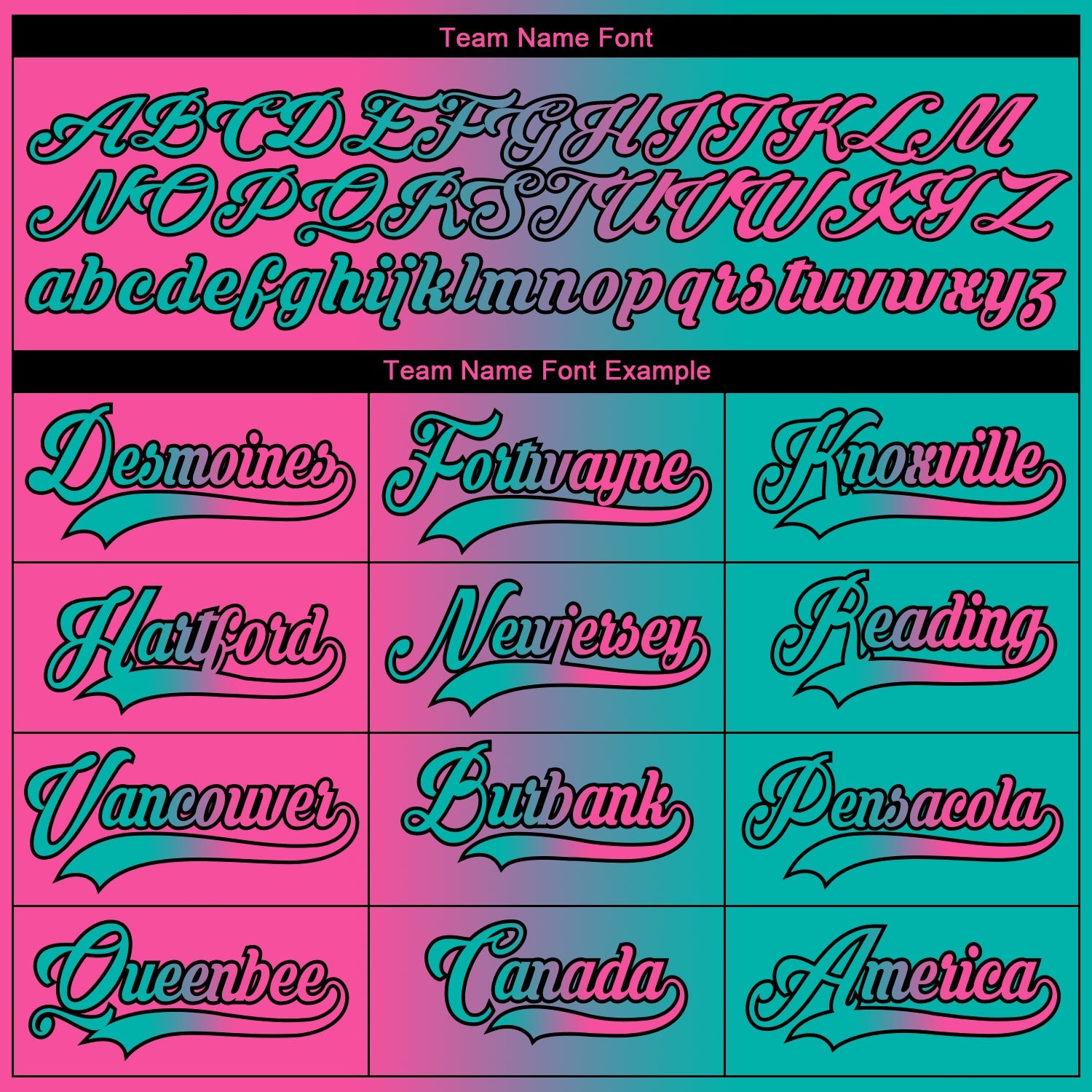 Custom Aqua Pink-Black Gradient Fashion Hockey Lace Neck Jersey
