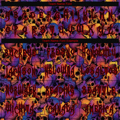 Custom 3D Pattern Halloween Skulls Long Sleeve Performance T-Shirt