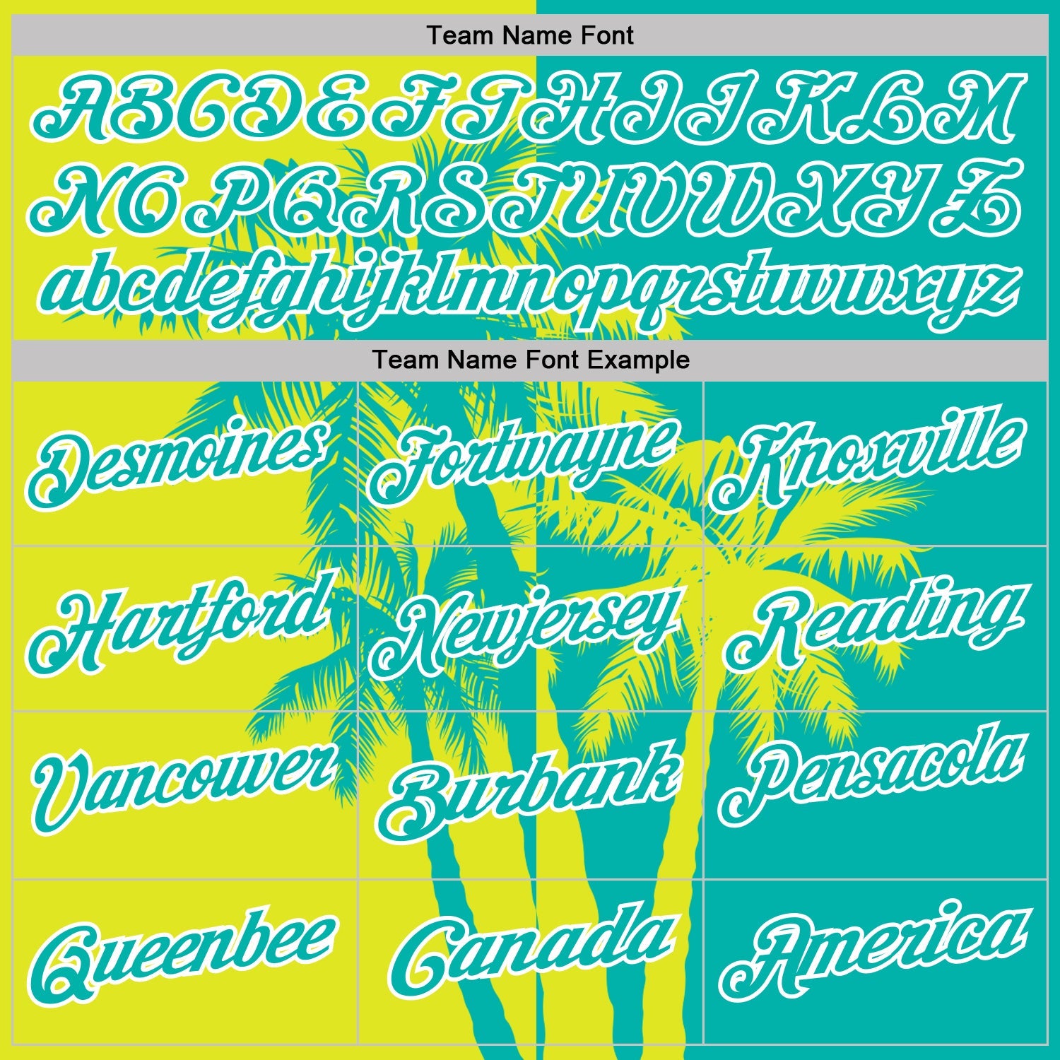 Custom Aqua Neon Yellow-White Hawaii Tropical Coastal Palm Trees Performance Polo Shirt