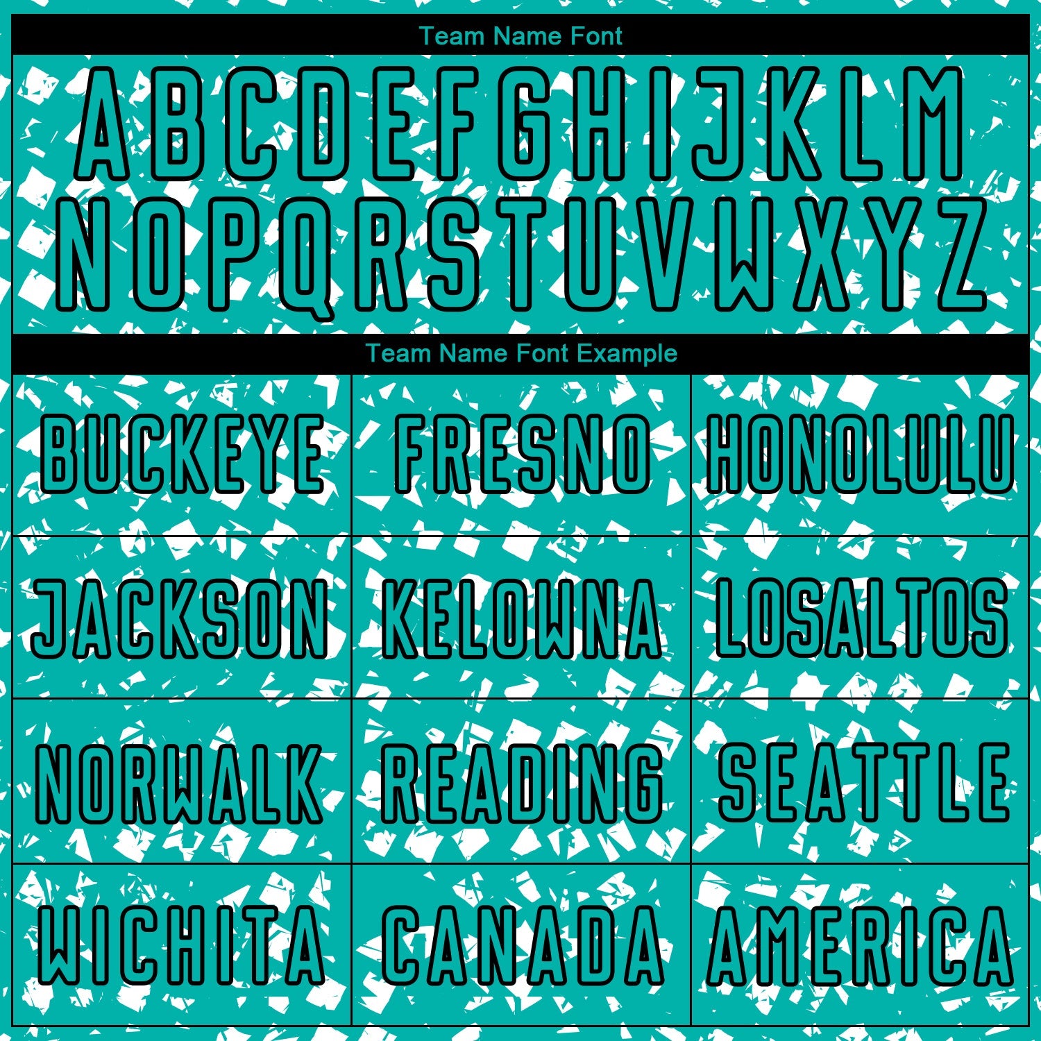 Custom Aqua Black-White Digital Geometric Fragment Speckles Sublimation Soccer Uniform Jersey